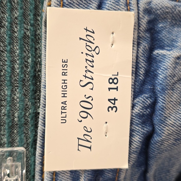Abercrombie And Fitch Ultra High Rise Jeans The '90s Straight Size 18 - Picture 4 of 15